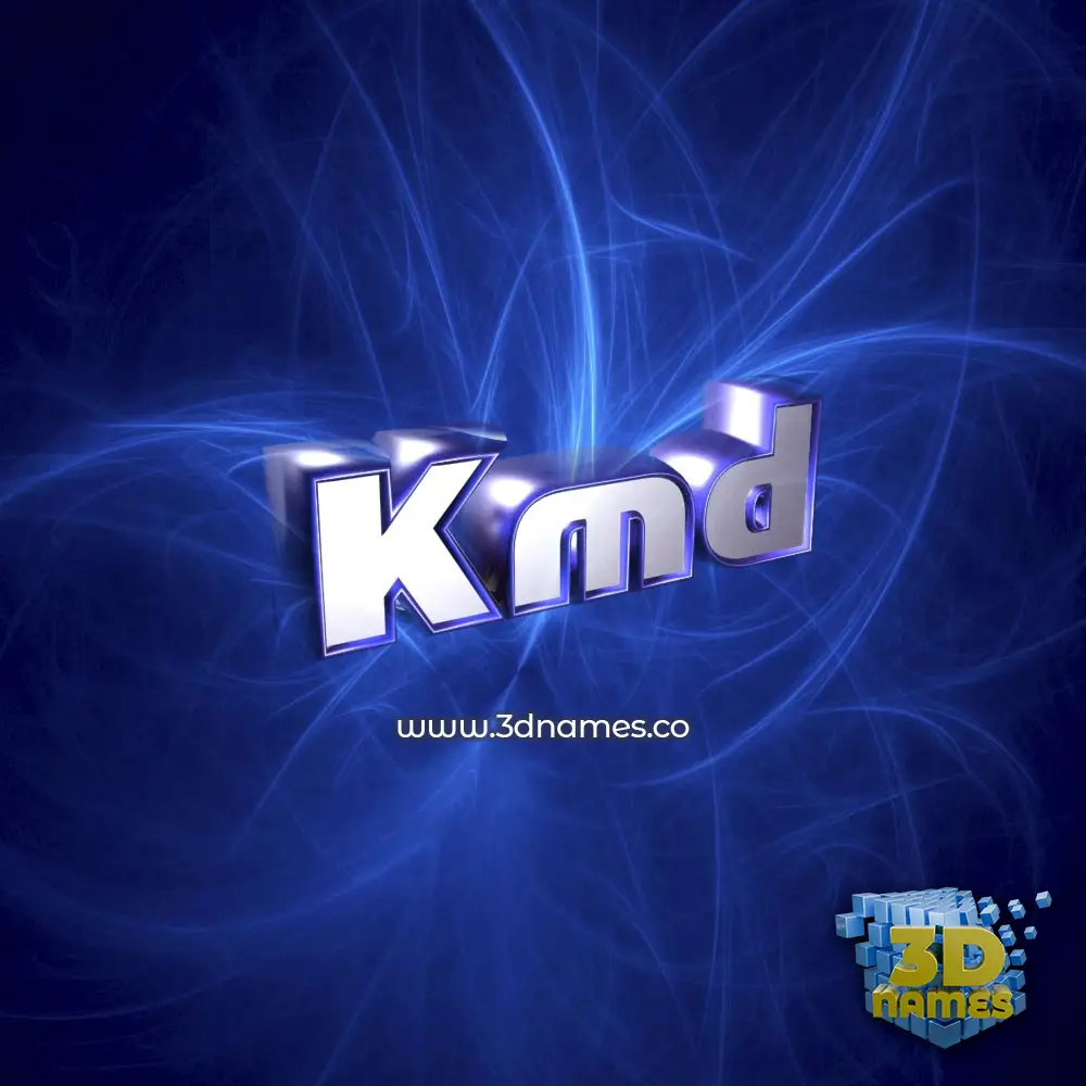 kmd in Plasma style - 3D name wallpaper