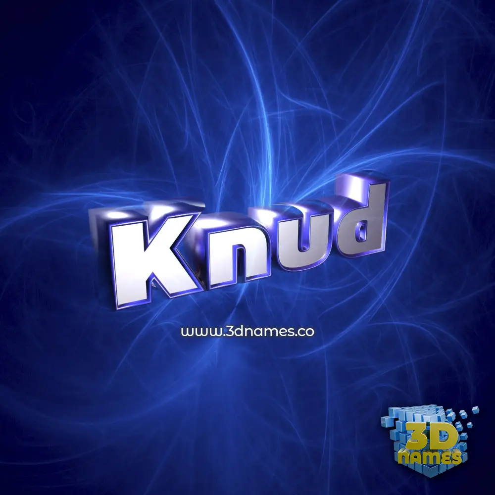 knud in Plasma style - 3D name wallpaper