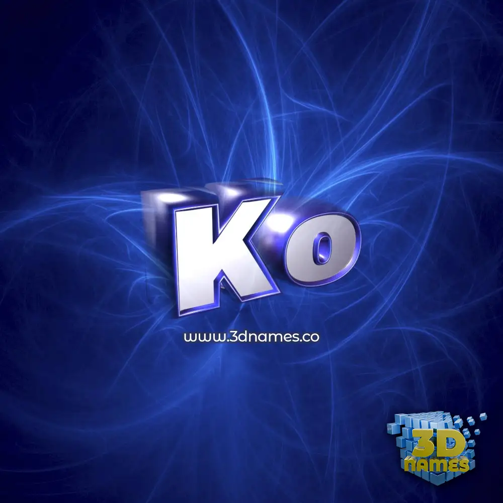 ko in Plasma style - 3D name wallpaper