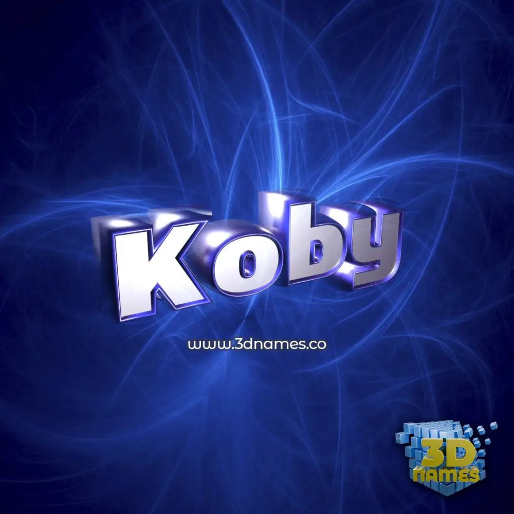 koby in Plasma style - 3D name wallpaper