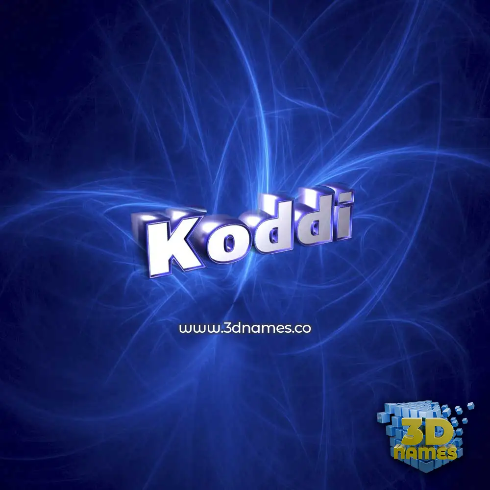 koddi in Plasma style - 3D name wallpaper
