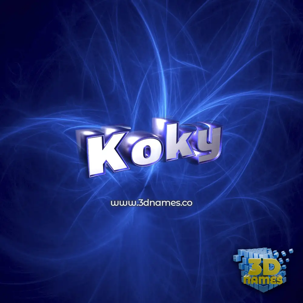 koky in Plasma style - 3D name wallpaper