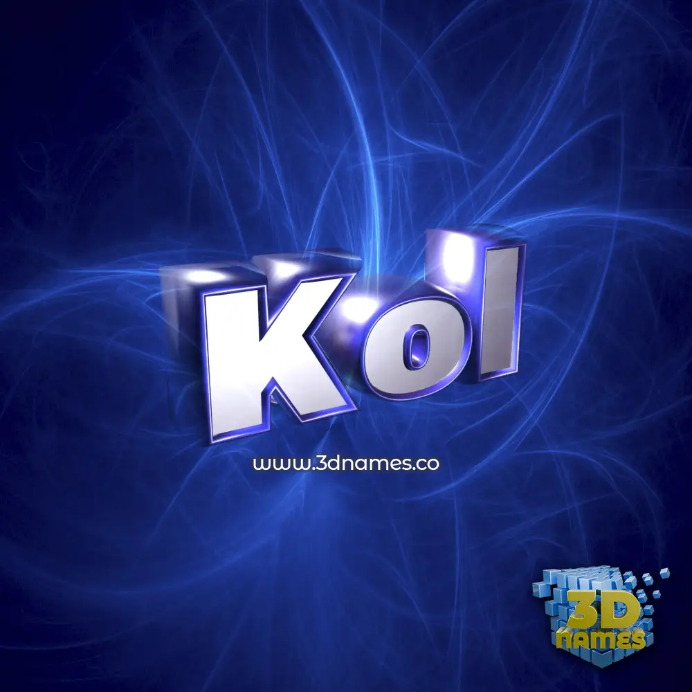 kol in Plasma style - 3D name wallpaper