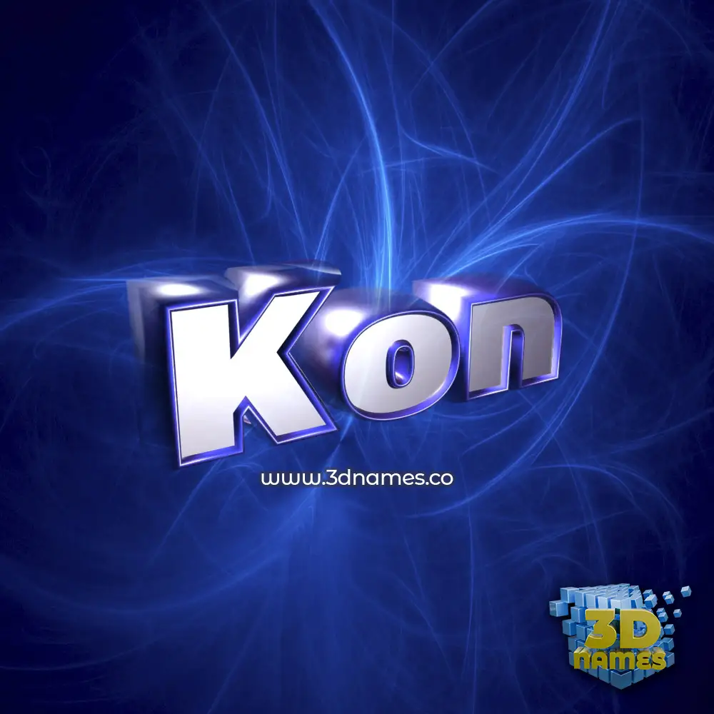 kon in Plasma style - 3D name wallpaper
