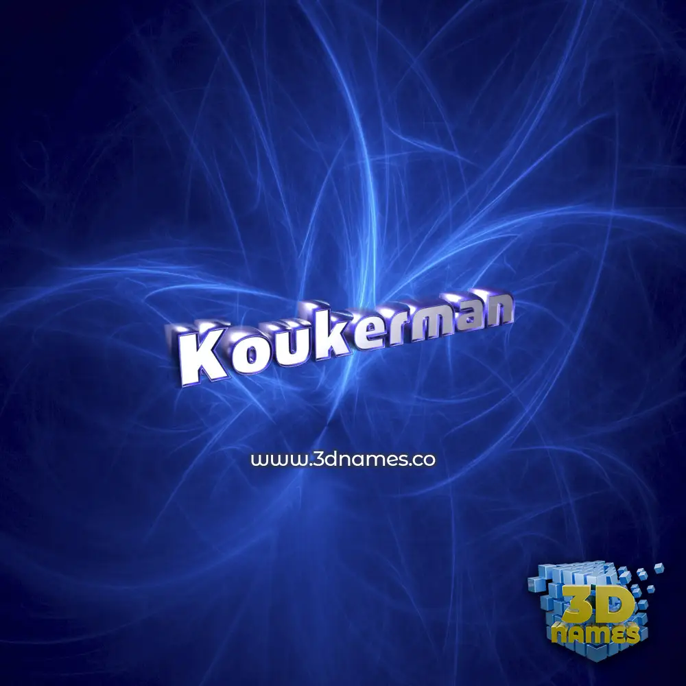 koukerman in Plasma style - 3D name wallpaper
