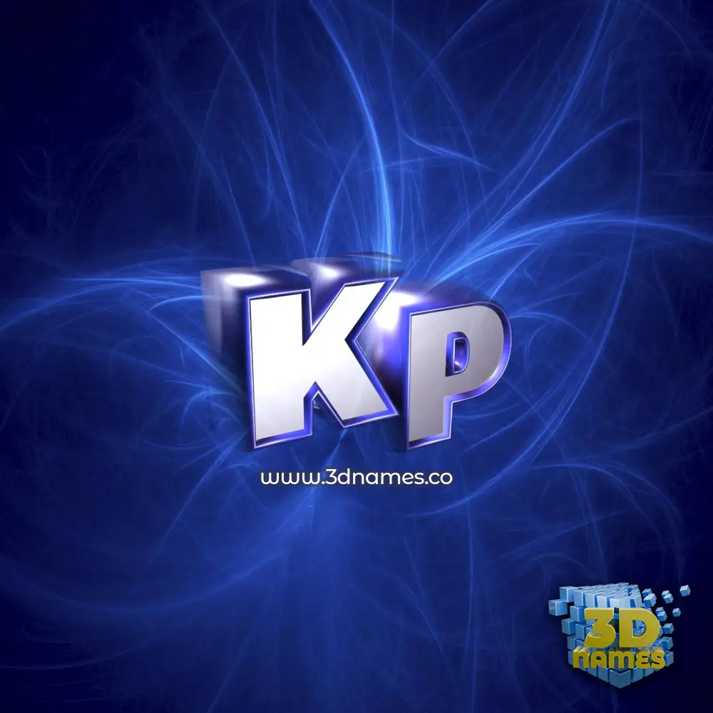 kp in Plasma style - 3D name wallpaper