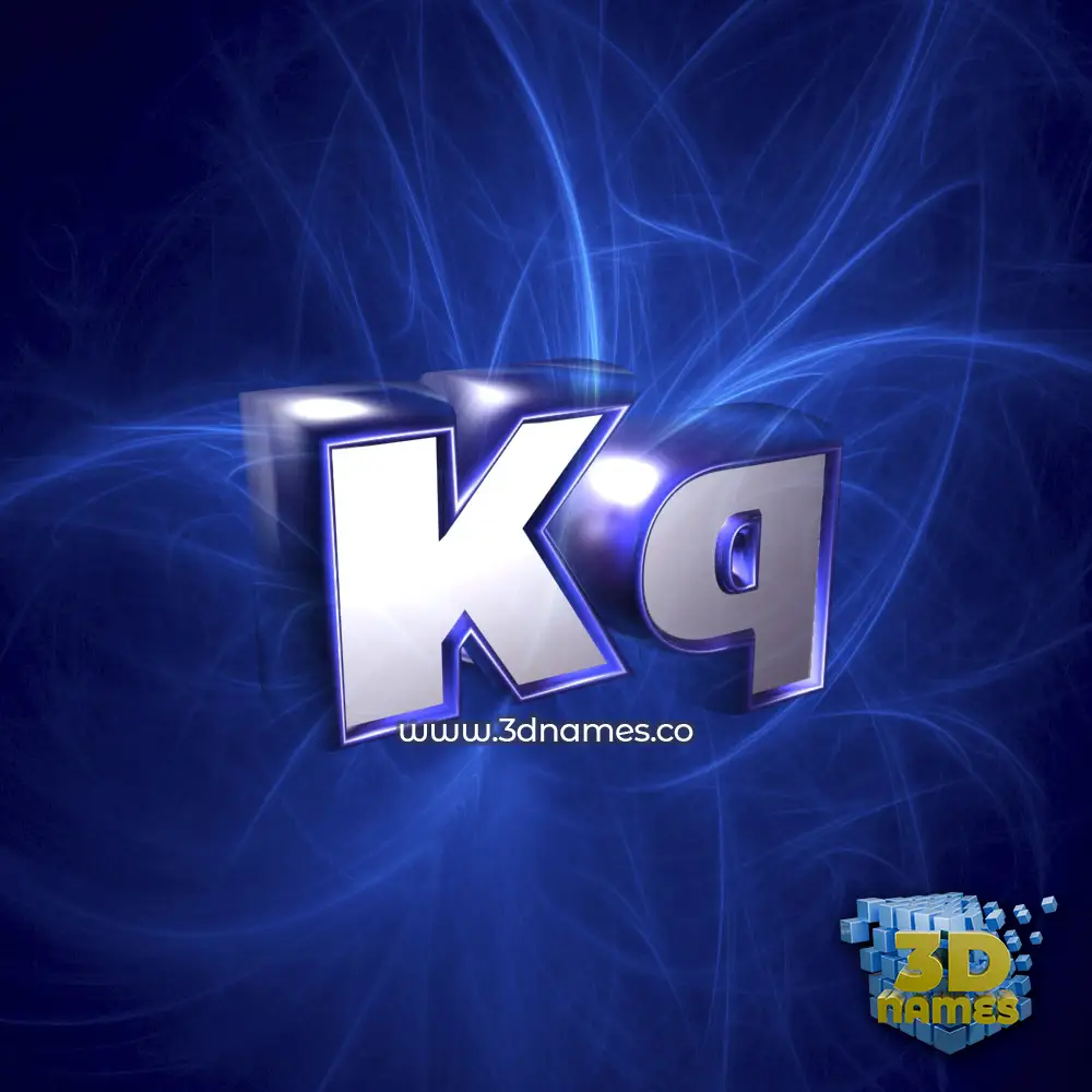 kq in Plasma style - 3D name wallpaper