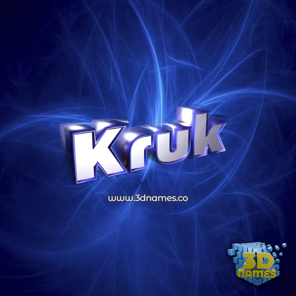 kruk in Plasma style - 3D name wallpaper