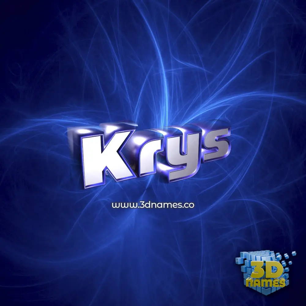 krys in Plasma style - 3D name wallpaper