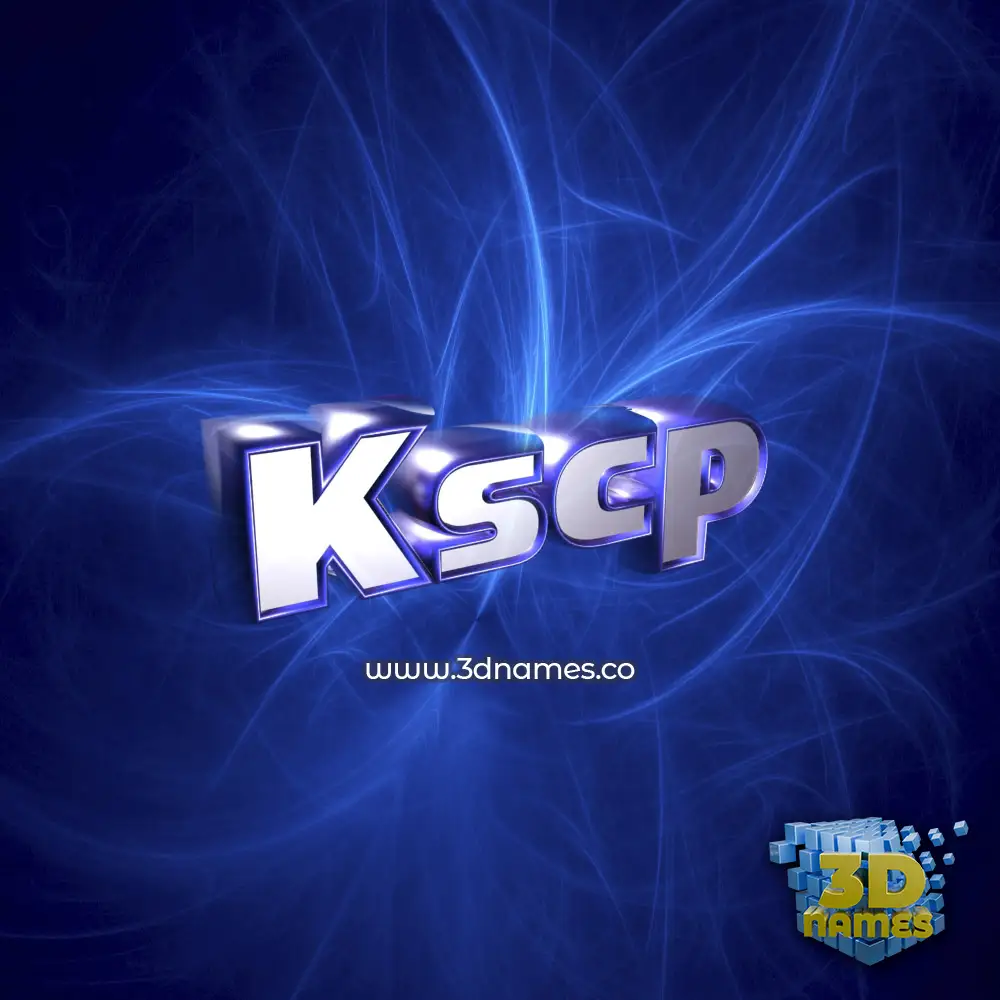 kscp in Plasma style - 3D name wallpaper
