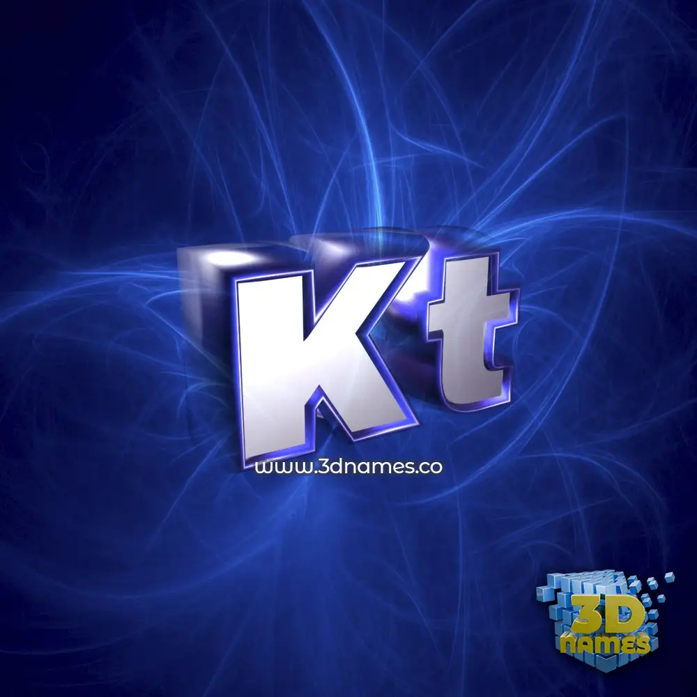 kt in Plasma style - 3D name wallpaper