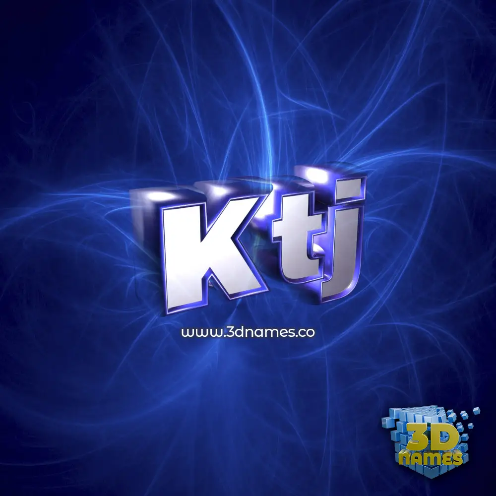 ktj in Plasma style - 3D name wallpaper