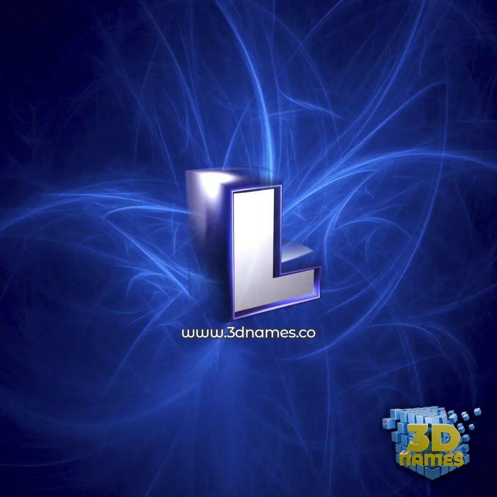 l in Plasma style - 3D name wallpaper