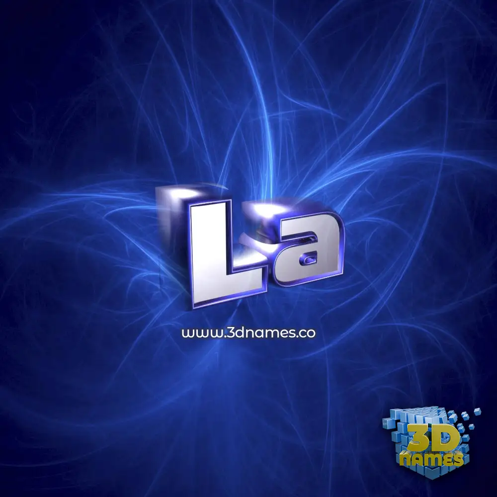 la in Plasma style - 3D name wallpaper