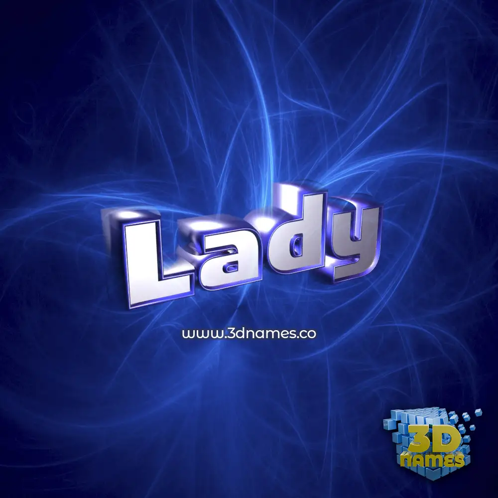 lady in Plasma style - 3D name wallpaper