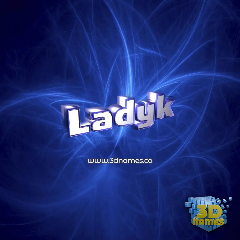 ladyk in Plasma style - 3D name wallpaper