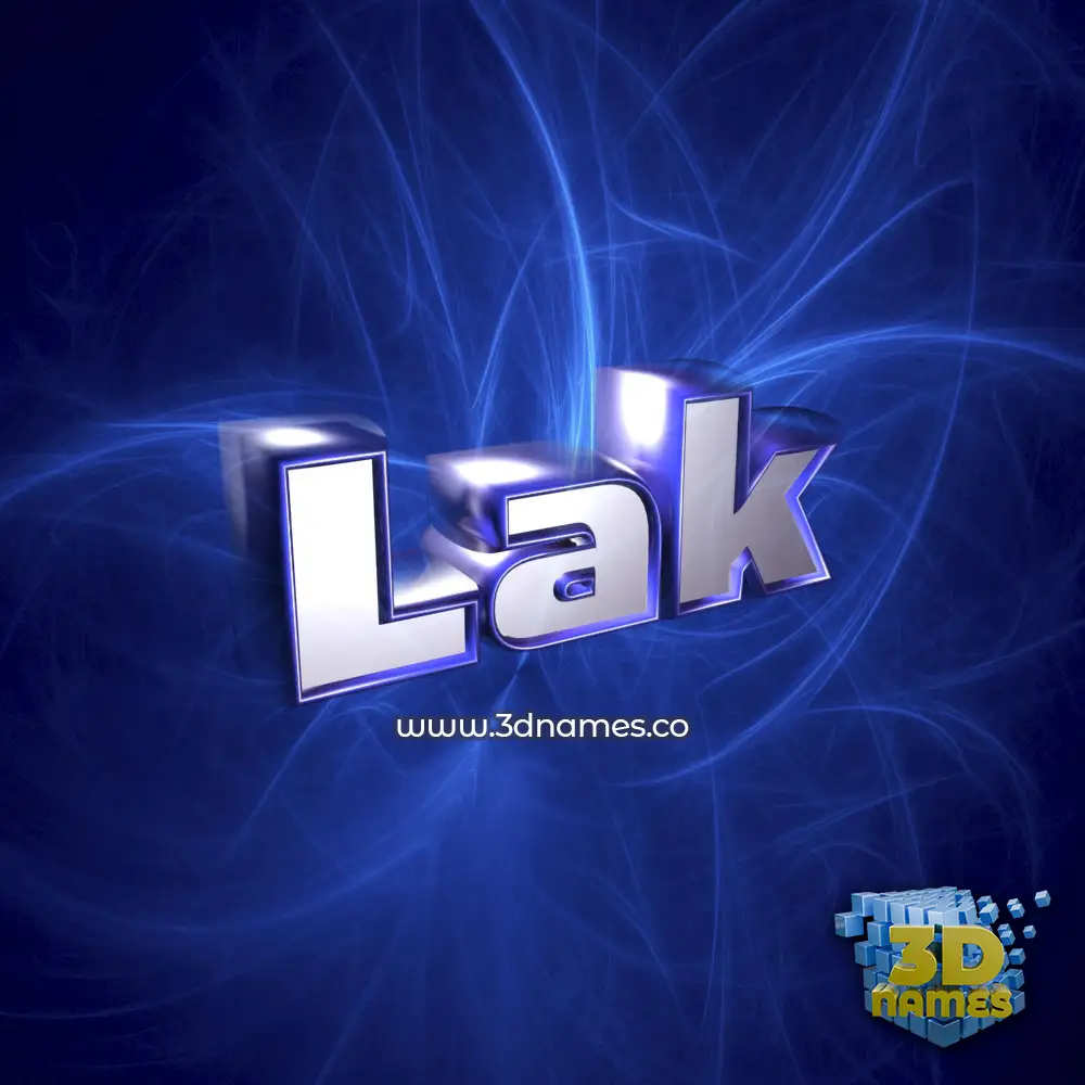 lak in Plasma style - 3D name wallpaper
