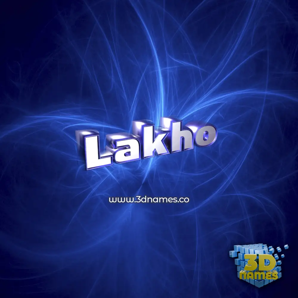 lakho in Plasma style - 3D name wallpaper