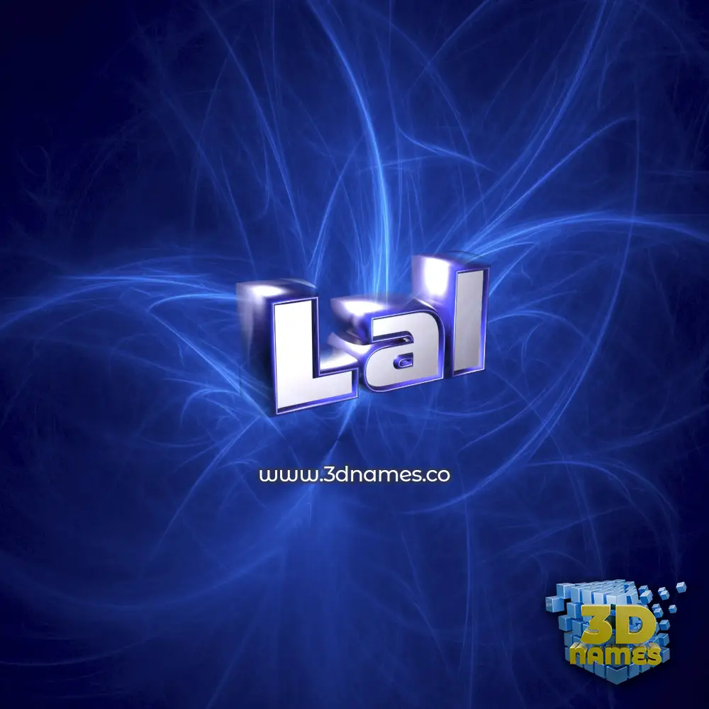 lal in Plasma style - 3D name wallpaper