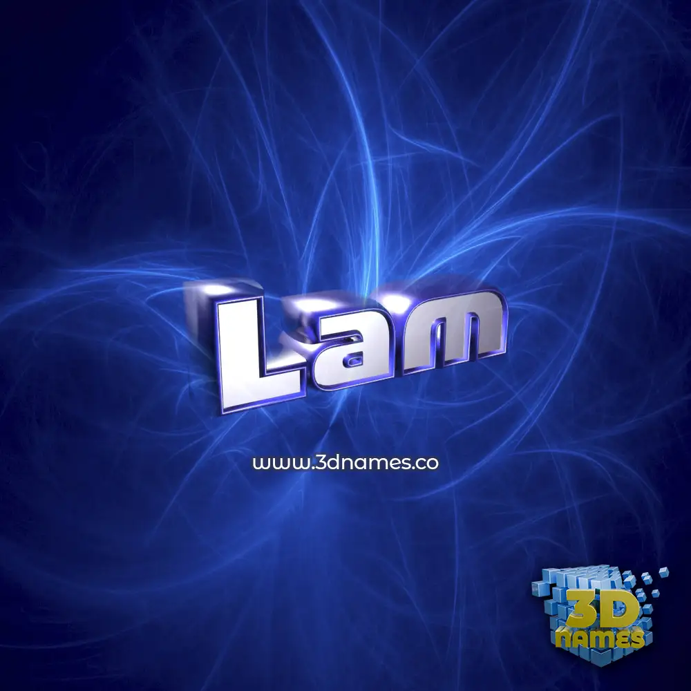 lam in Plasma style - 3D name wallpaper