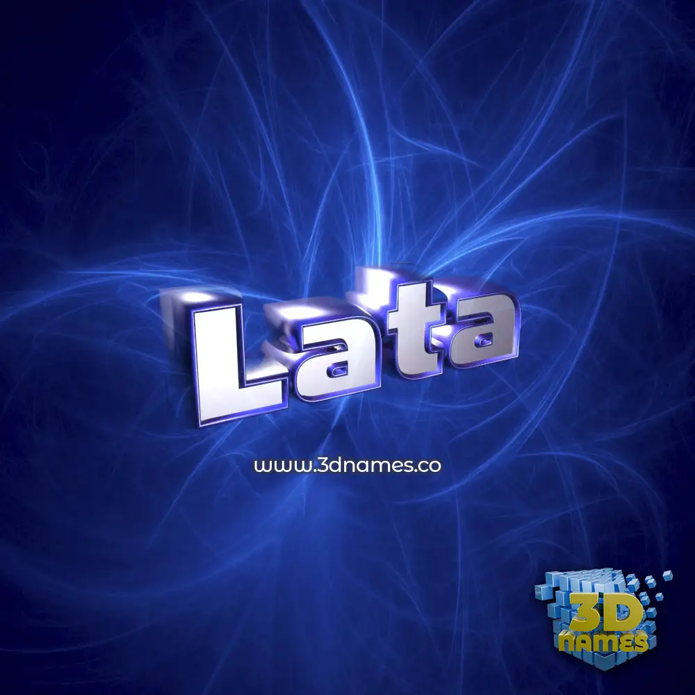 lata in Plasma style - 3D name wallpaper