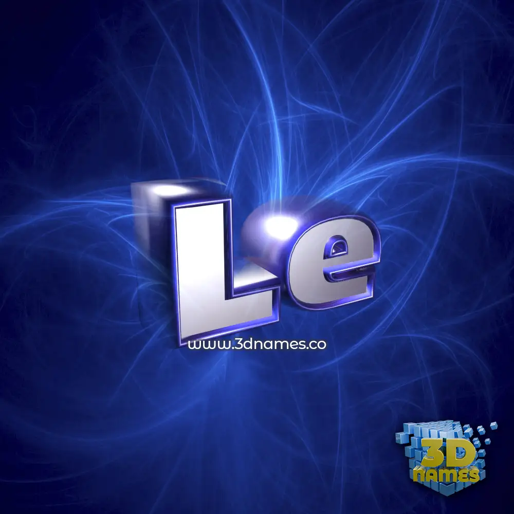 le in Plasma style - 3D name wallpaper