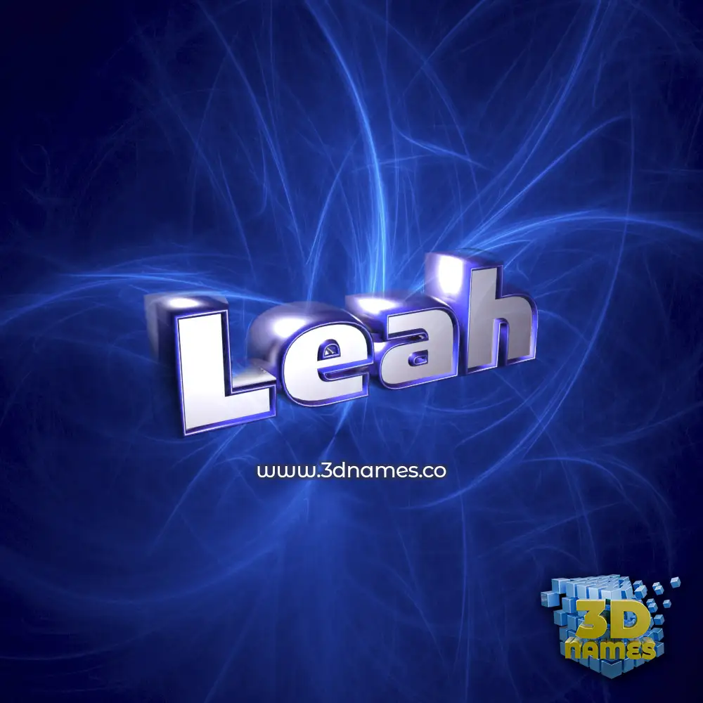 leah in Plasma style - 3D name wallpaper
