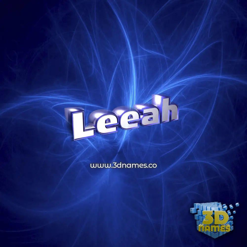 leeah in Plasma style - 3D name wallpaper