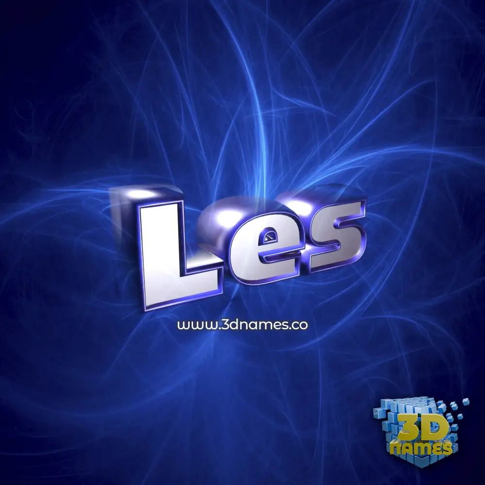les in Plasma style - 3D name wallpaper