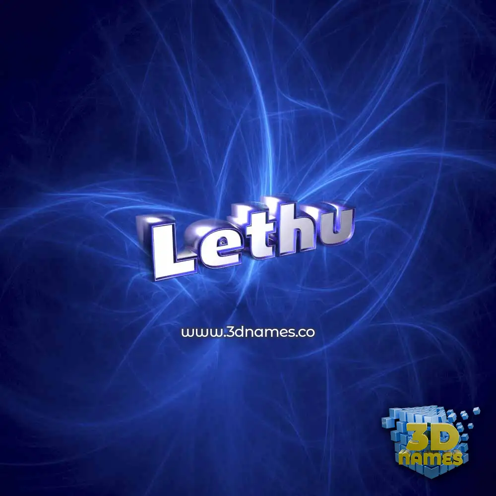 lethu in Plasma style - 3D name wallpaper