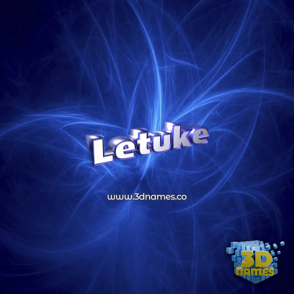 letuke in Plasma style - 3D name wallpaper