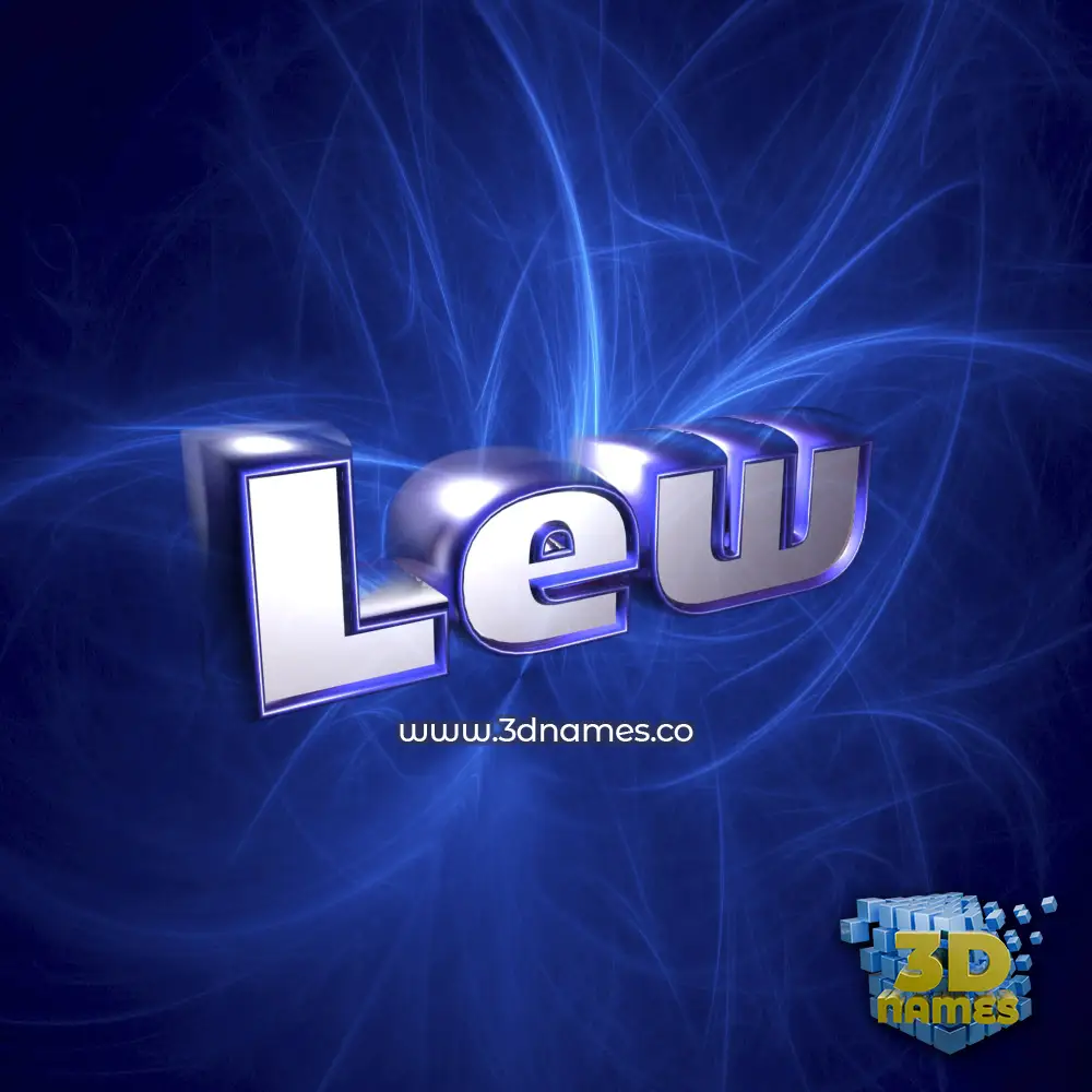 lew in Plasma style - 3D name wallpaper
