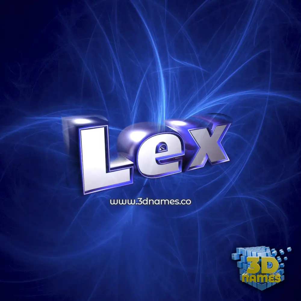lex in Plasma style - 3D name wallpaper