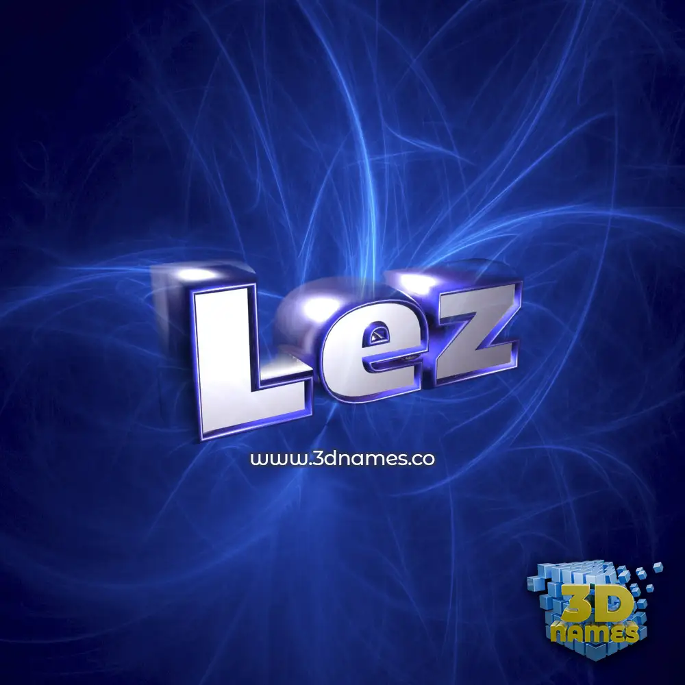 lez in Plasma style - 3D name wallpaper
