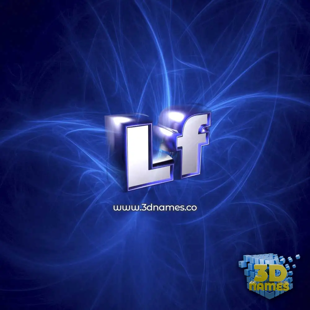 lf in Plasma style - 3D name wallpaper