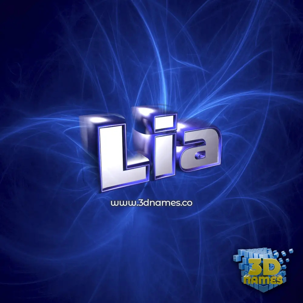 lia in Plasma style - 3D name wallpaper