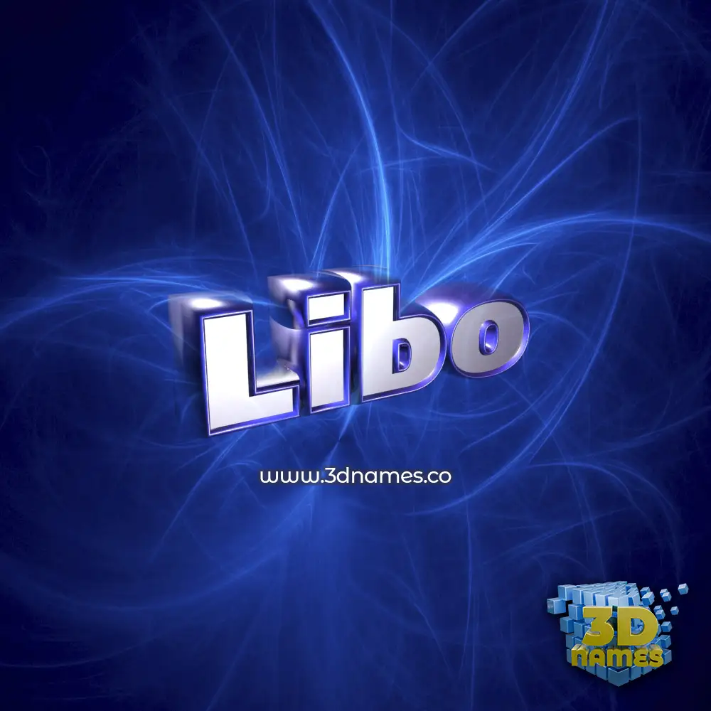 libo in Plasma style - 3D name wallpaper