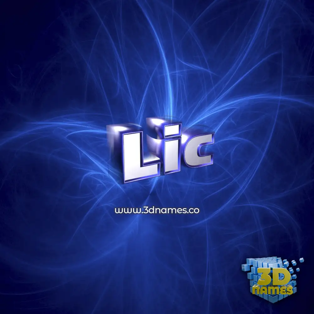 lic in Plasma style - 3D name wallpaper