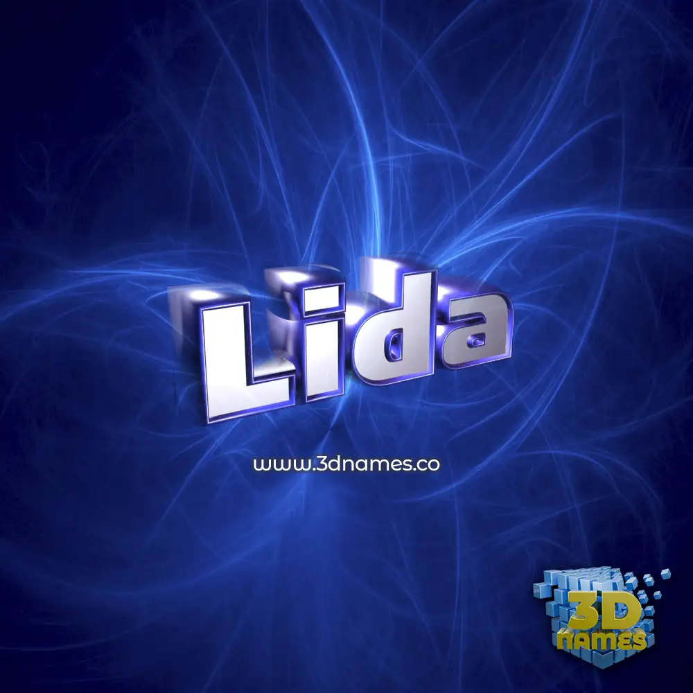lida in Plasma style - 3D name wallpaper