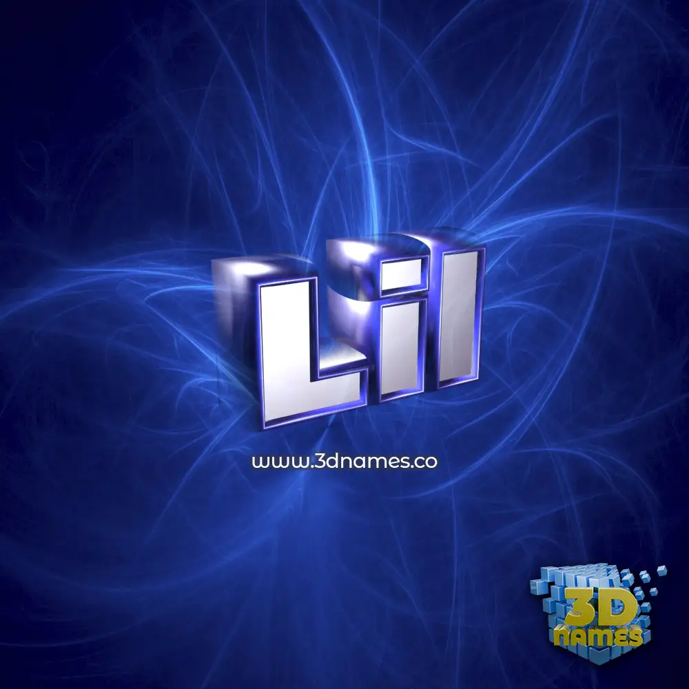 lil in Plasma style - 3D name wallpaper