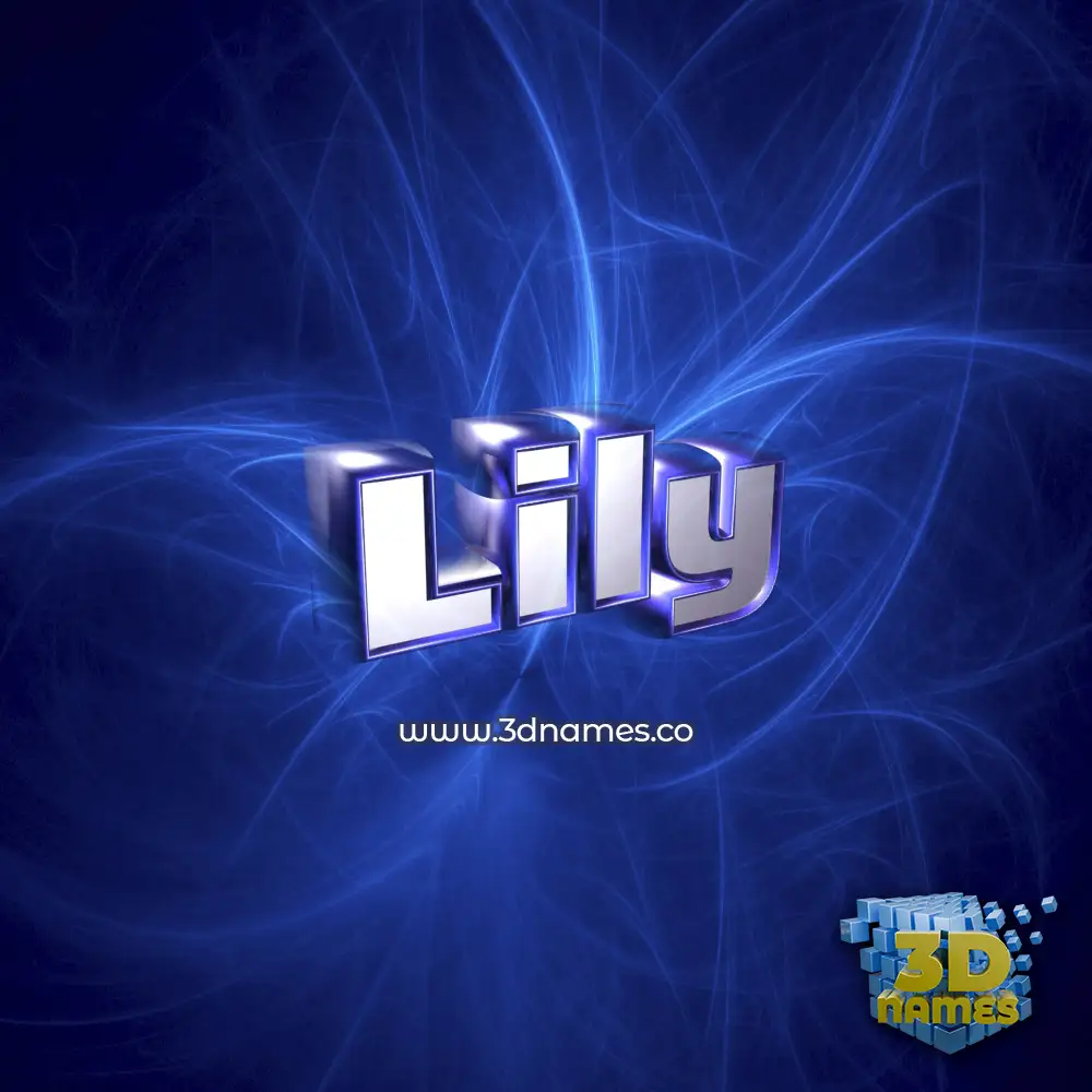 lily in Plasma style - 3D name wallpaper