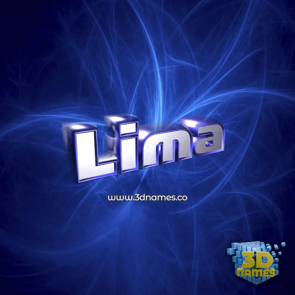 lima in Plasma style - 3D name wallpaper