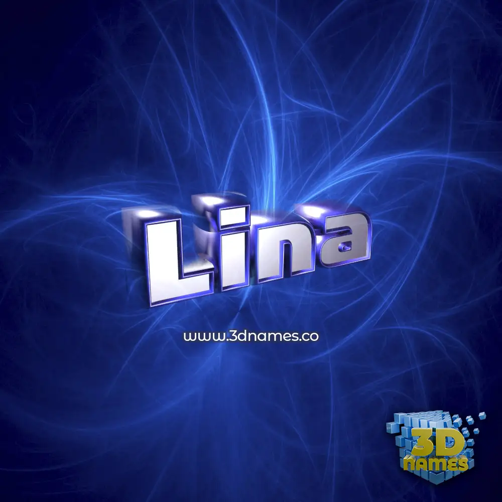 lina in Plasma style - 3D name wallpaper