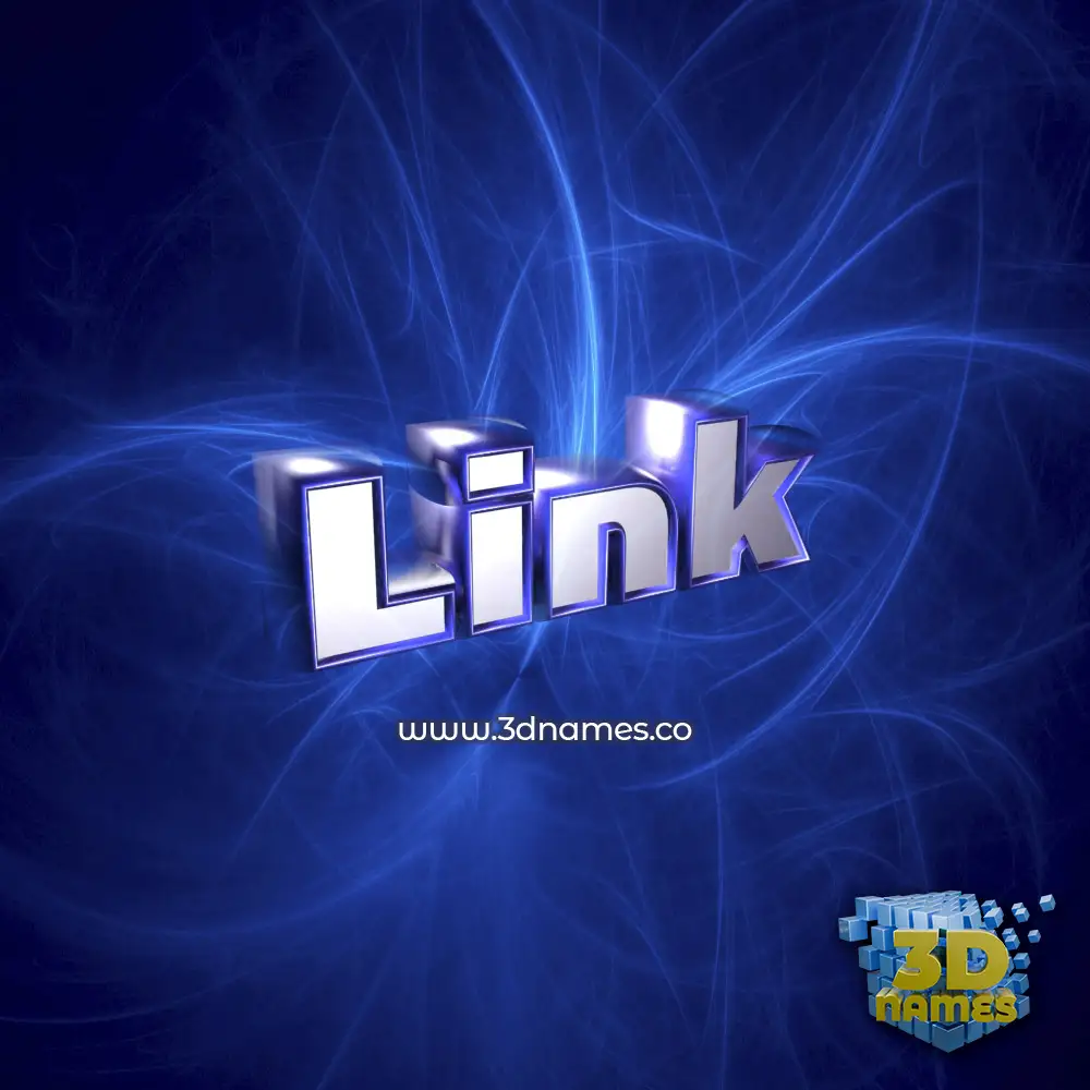 link in Plasma style - 3D name wallpaper