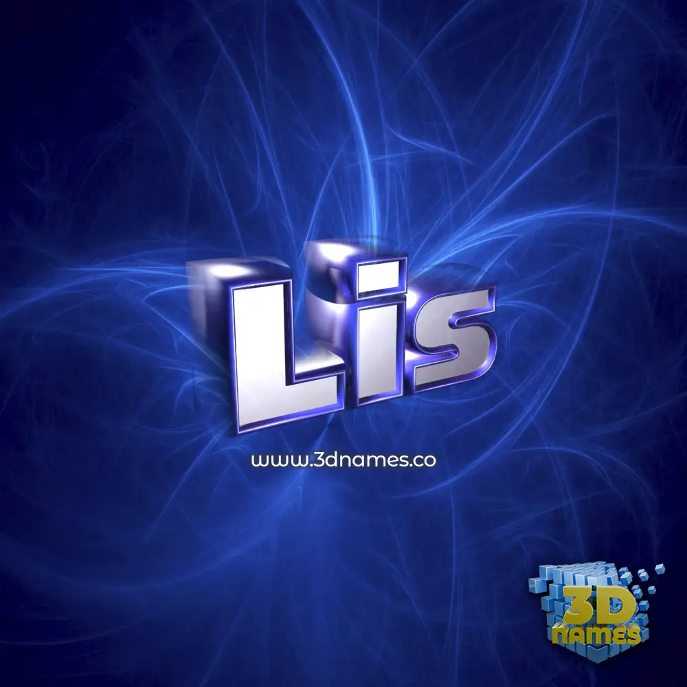 lis in Plasma style - 3D name wallpaper
