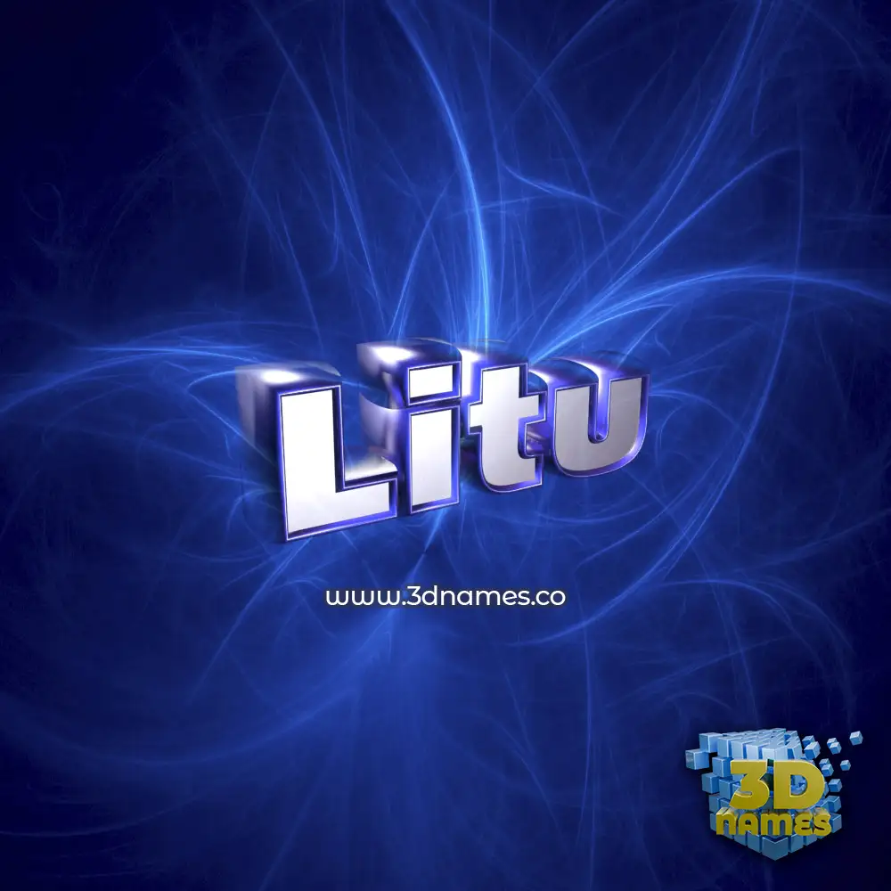 litu in Plasma style - 3D name wallpaper