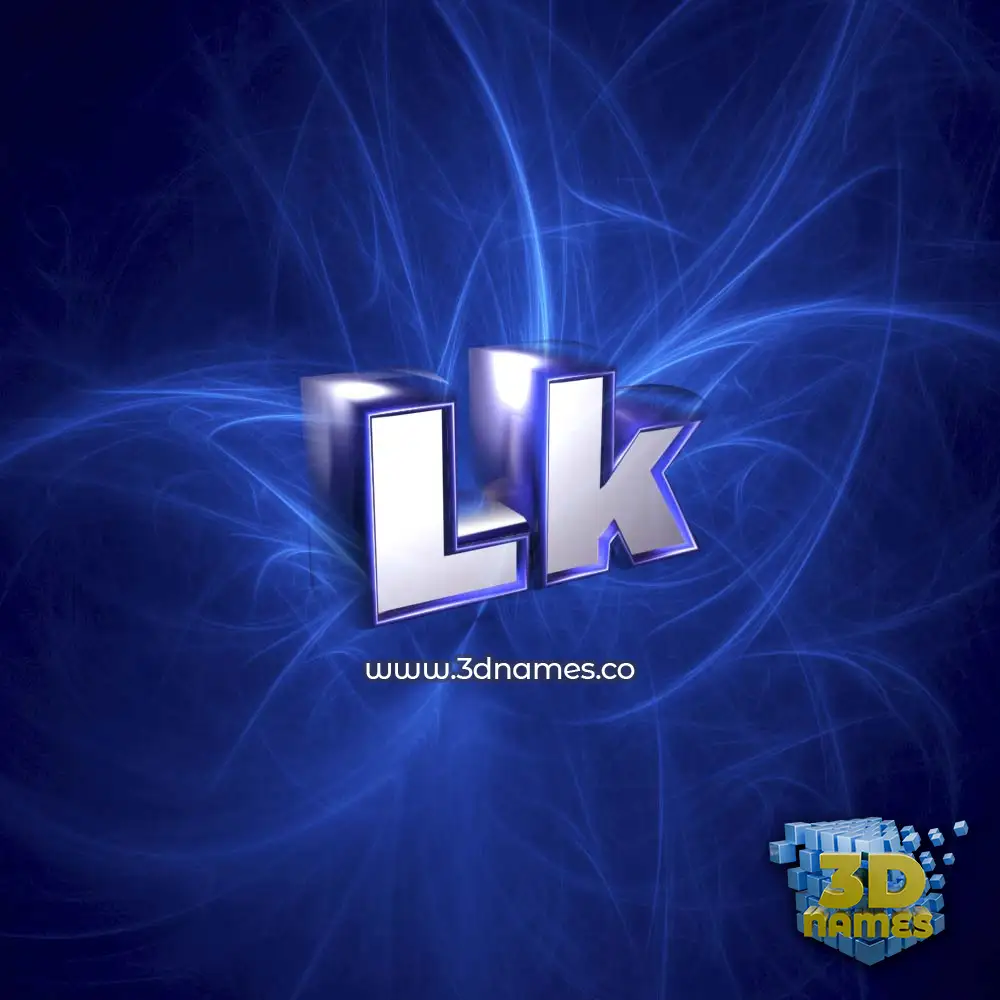 lk in Plasma style - 3D name wallpaper