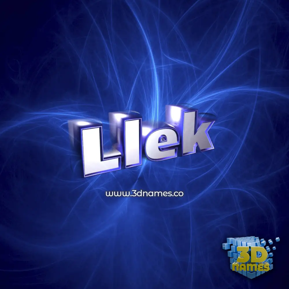 llek in Plasma style - 3D name wallpaper