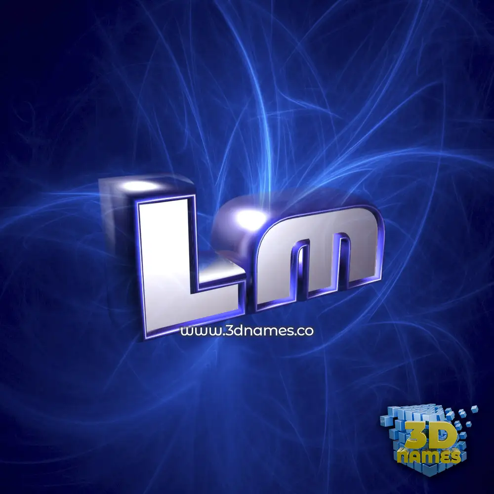lm in Plasma style - 3D name wallpaper