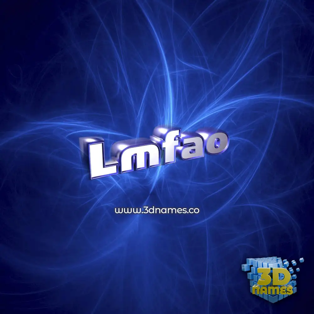 lmfao in Plasma style - 3D name wallpaper